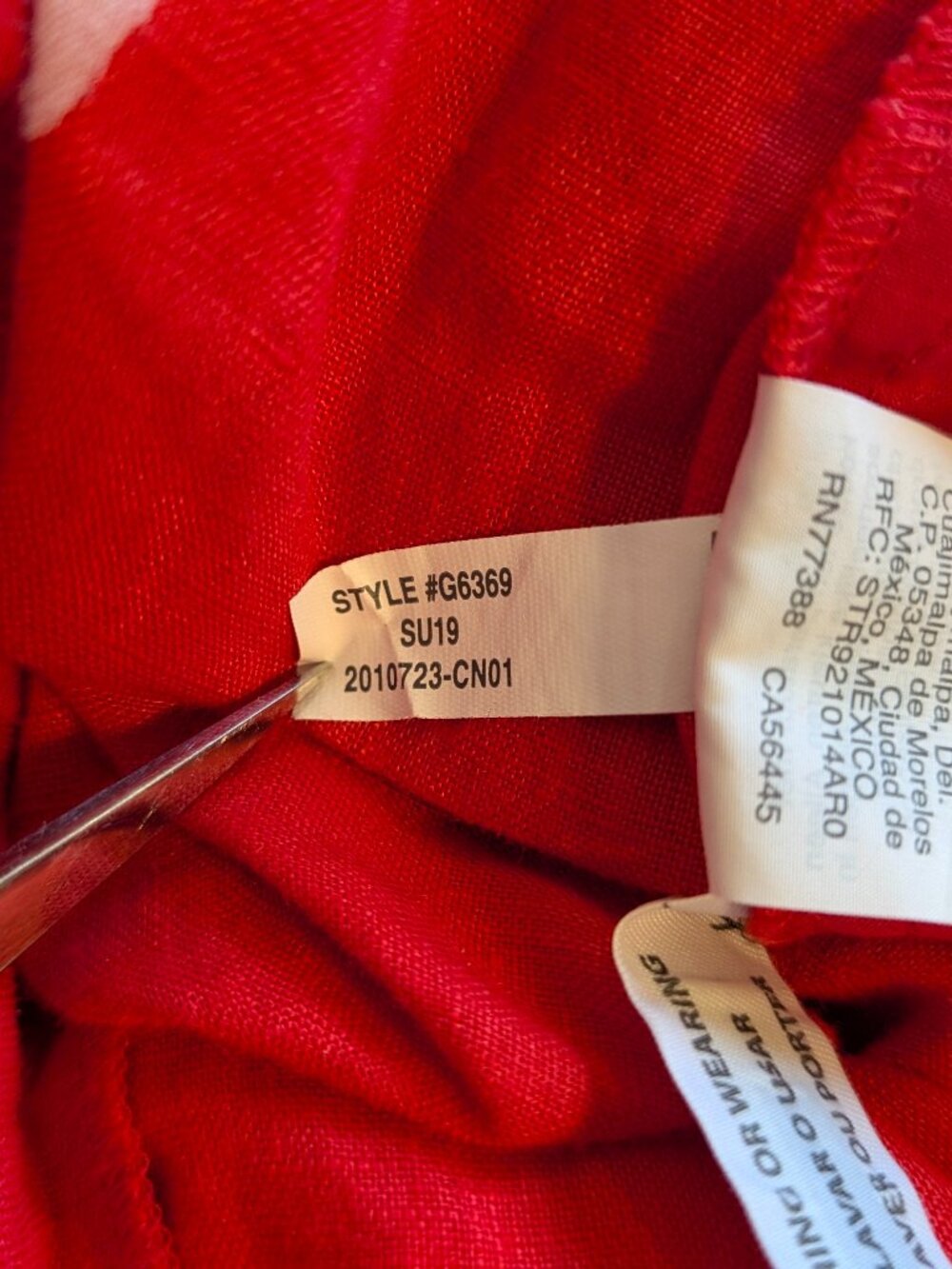J.Crew Poppy Red 100% Linen Cropped Wide Leg Jumpsuit 8 Resort Coastal Travel - Picture 10 of 14